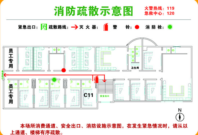 消防逃生图